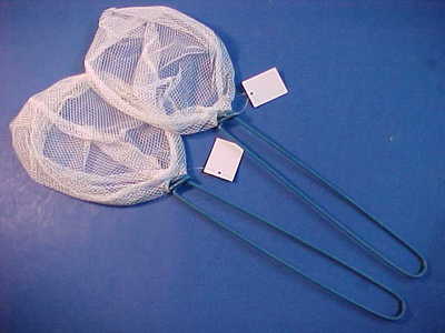 LOT OF 2 EXTRA LARGE  HEAVY DUTY MINNOW OR AQUARIUM NET FISH DIP NETS bucket 16