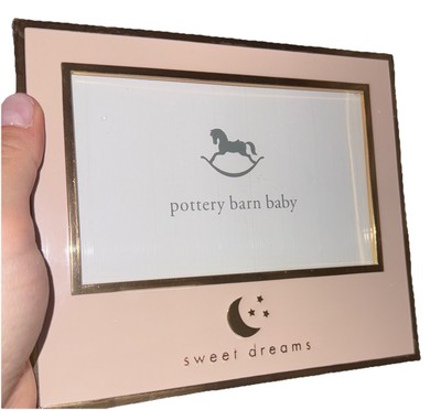 Pottery Barn Baby Frame for Baby Photos Nursery Sweet Dreams Pink & Gold NEW-image