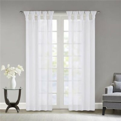Madison Park Ceres Twist Tab Voile Sheer Window Pair 50 x 84 NEW MP40-5468-image