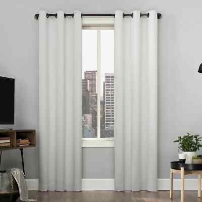 SUN ZERO (2 PK) AVERY TOTAL 100% BLACKOUT GROMMET CURTAIN PANEL, PEARL 40