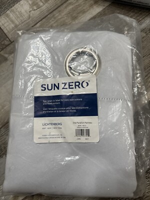 Sun Zero Blackout Grommet Curtain Panel 40 X 95 White New NWT-image