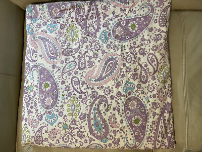 Pottery Barn Kids Full/Queen Duvet Cover Purple Paisley 100% Cotton Brooklyn-image