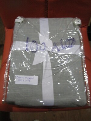 1 Pottery Barn EMERY LINEN DRAPE panel 100 108 BLUE DAWN  New wo tag-image