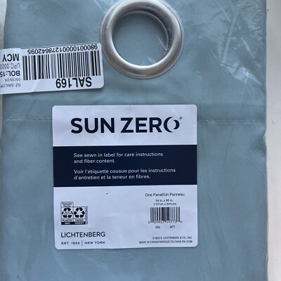 Sun Zero Sailor Indoor/Outdoor UV Protectant Room Darkening Grommet Curtain Pane-image