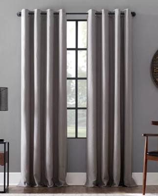 Archaeo Linen Blend Blackout Grommet Top Curtain (1) Panel 63