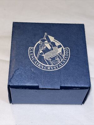 Glencairn Crystal Studio Queen Elizabeth 2; Square Trinket Box 3”L x 2”H-image