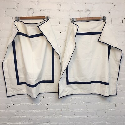 Pottery Barn cotton morgan euro shams twilight blue set-image