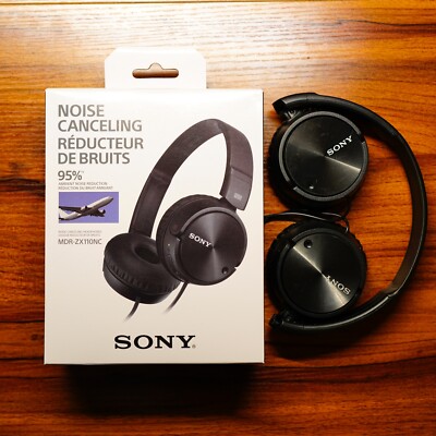 Sony MDR-ZX110NC Portable Lightweight Noise-Canceling Wired Headphones-image