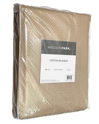 Madison Park 100% Egyptian Cotton Blanket Fine Quality Twin 66 x 90
