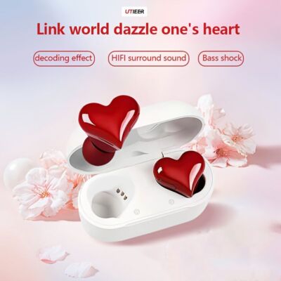 Heart-shaped In Ear Wireless Bluetooth Earphones With Noise Reduction 5.3 C-image