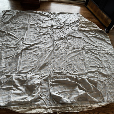 Pottery Barn Dalton Duvet Cover Blue Gray King 2 Large Shams Buffalo Check-image