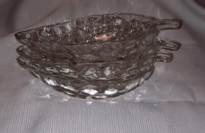 3 Vintage Anchor Hocking Grape Shaped Trinket/Candy Dishes-image