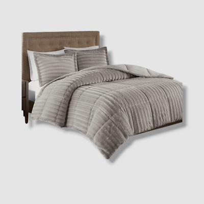 Madison Park Gray 3 Pc Comforter Set-image