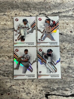 Topps Pristine 2024 Jung Hoo Lee, Luis Matos, Wade Meckler, Logan Webb refractor-image