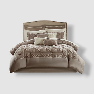 Madison Park Beige Joella 24-Pc. Room-in-a-Bag Bedding Set Size California King-image