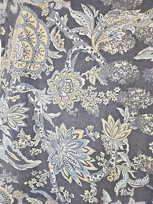 Pottery Barn Bristol Palampore Floral FULL/QUEEN Duvet Cover Blue + 2 KING Shams-image