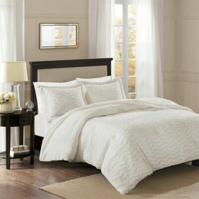 Madison Park Sloan Reversible 3-Pc. Chevron Comforter Set - FULL / QUEEN - Ivory-image