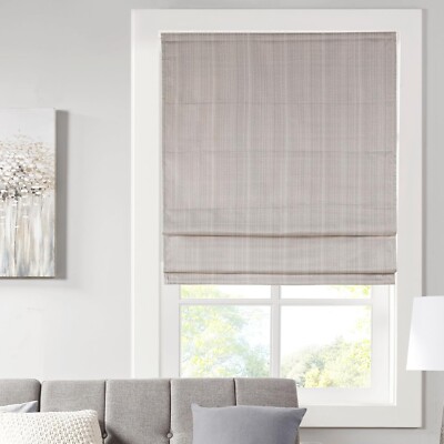 Madison Park Galen Cordless Roman Shades – Darkening & Thermal, 31x64 Taupe-image