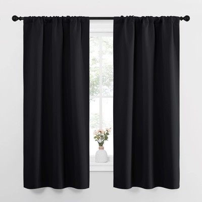 Black Out Curtain Panels Kitchen Energy Smart Decoration Thermal Insulating Bla-image