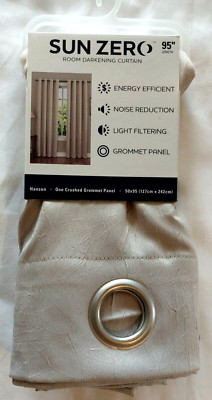 Sun Zero Stone Hanson 1 Crushed Grommet Room Darkening Panel 50