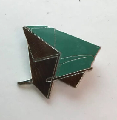 Vintage ACME Studio FRANK LLOYD WRIGHT Enamel “Origami Chair” Brooch NEW-image
