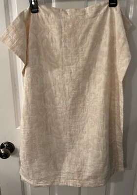Pottery Barn Jacquard Medallion Cotton Linen Standard Sham, Blush EUC-image
