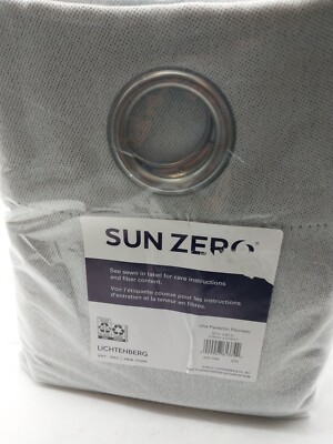 Sun Zero Panel Curtain Grommet  52in x 84in Gray-image