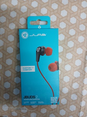 JLAB Jbuds 2 Signature Earbuds Custom Fit Natural Comfort Ultimate Sound Red New-image