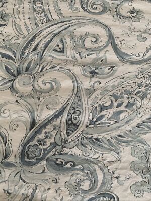 POTTERY BARN JOLIE PAISLEY SCROLL BLUE WHITE FULL QUEEN DUVET- READ--image