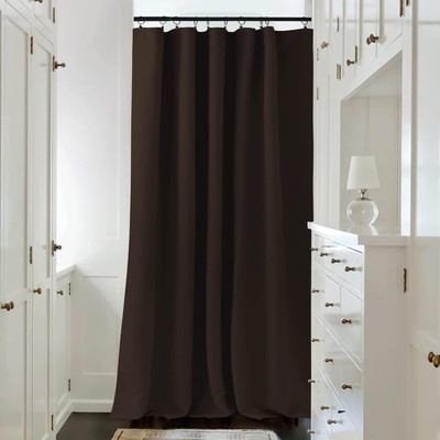 Window Curtains Blackout Panel - Solid Rod Pocket and Back Tab Thermal Insula...-image