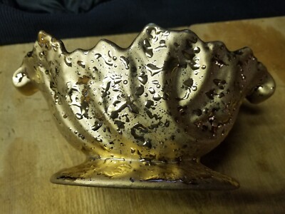 Cameo 22kt Gold covered bowl with shaped edge - Dixon Art Studio-image