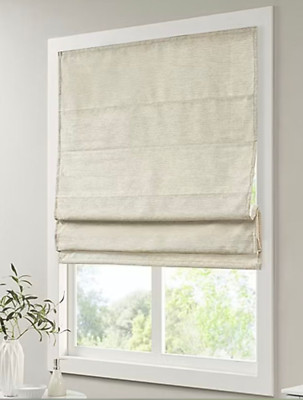 MADISON PARK LEIGHTON CORDLESS ROOM DARKENING ROMAN SHADE 33