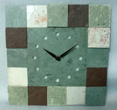 Sandra Miller Studio Contemporary Mid Century Modern Slate Wall Clock-image