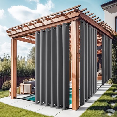 2 Panels Outdoor Curtains for Patio Waterproof 108