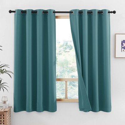 100% Blackout Curtains with Same Color Liners, Thermal Insulated 2-Layer Line...-image