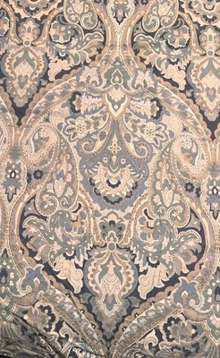 Pottery Barn McKenna King Duvet Cover + 1 Sham Blue White Paisley 100% Organic-image