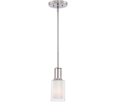 Minka Lavery Parsons Studio, 1-Light Mini Pendant 100 Total Watts Brushed Nickel-image