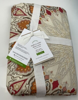 New Warm Pottery Barn Valencia Percale Patterned Duvet Bed Cover Full Queen-image