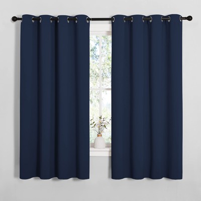 NICETOWN Blackout Draperies Curtains, All Season Thermal Insulated Solid Grommet-image