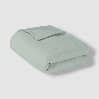 Madison Park Green Solid Liquid Lightweight Blanket Size Full/Queen-image