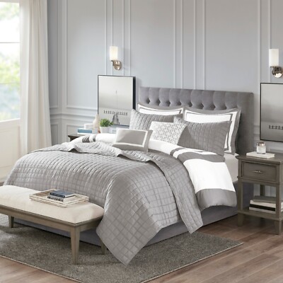 Madison Park Heritage 8 Piece Comforter and Quilt Set Collection-image