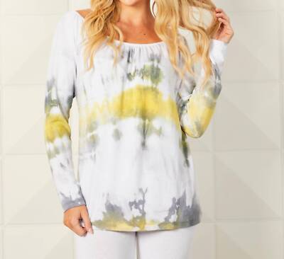 French Kyss dip dye off the shoulder top in Sun-image