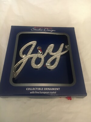 REGENT SQUARE STUDIO DESIGN SILVER ORNAMENT “JOY”. NEW-image