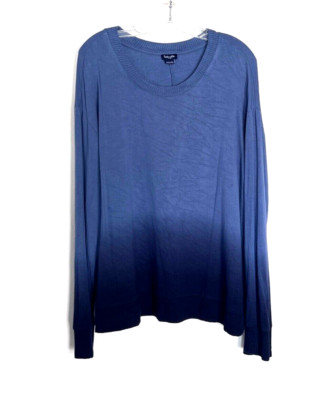 Splendid Wms XL Soft Pullover Sweatshirt Sweater Top Ombre Dip Dye, Warm & Cozy-image