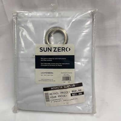 Sun Zero Cameron Room Darkening Grommet Curtain Panel 50