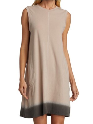 L ~ $195 ATM T-SHIRT DRESS w POCKETS ~ Anthony Thomas Melillo TIE DIP DYE slub-image