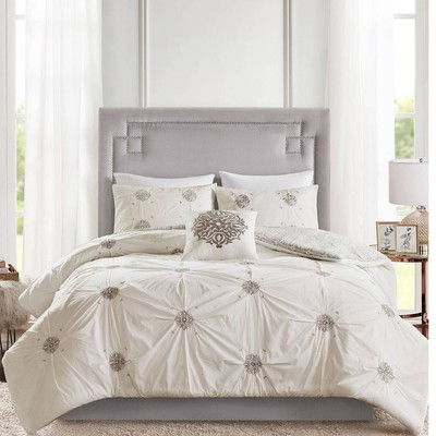 Madison Park Malia King/California King 4 pc. Cotton Reversible Duvet Cover Set-image