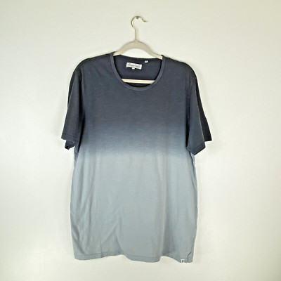 Sovereign Code Mens Large Faxon T Shirt Short Sleeves Dip Dye Ombre Blue Gray-image