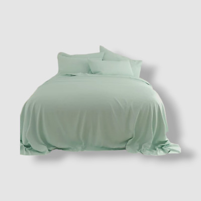 Ienjoy Home Green Solid 6-Piece Microfiber Bed Sheet Set Size Queen-image