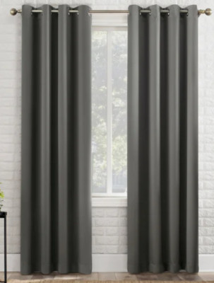 Sun Zero Broderick Theater Grade Blackout Curtains 2 Panels 63